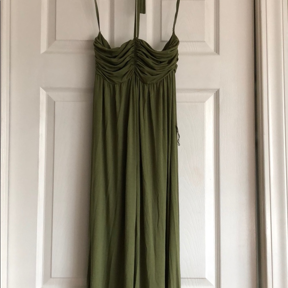 Love by yaya maxi strapless ruched jersey dress